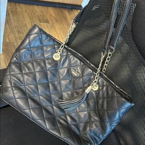 Kate Spade Black Quilted Tote Bag